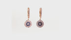 Evil Eye Pavé Huggie Drops