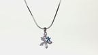 Silver Azure Blossom Cluster Pendant Set