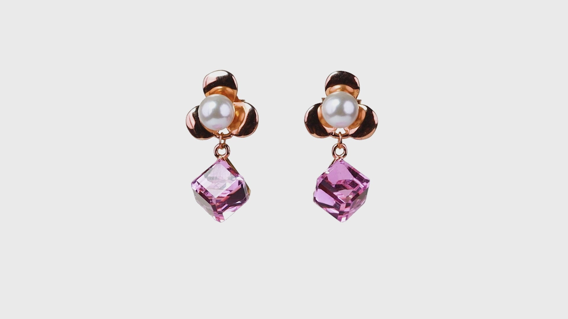 Rose Gold Orchid Pearl Prism Drops