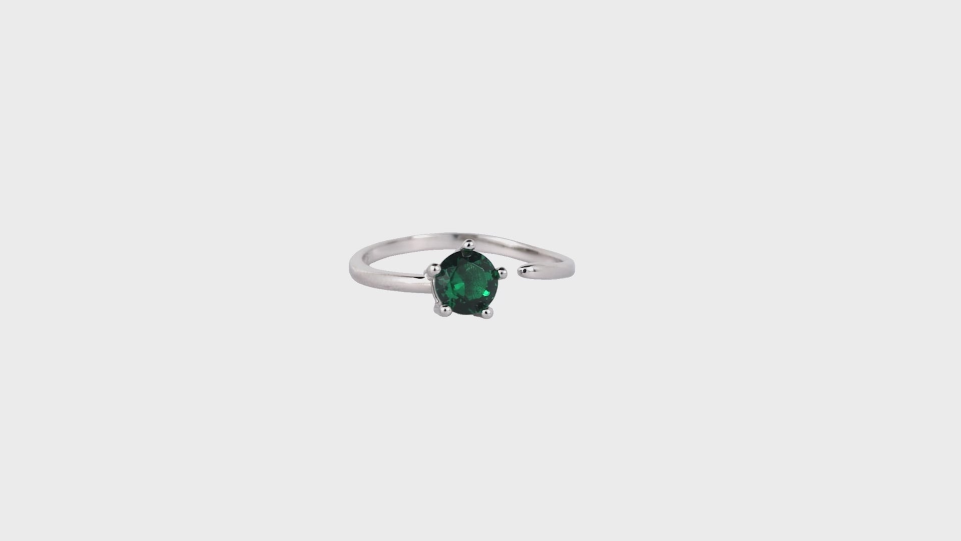 Emerald Prism Solitaire Ring