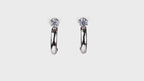 Silver Solitaire Dome Huggies