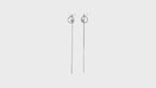 Silver Orbit Pearl Threader Drops