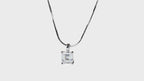 Silver Asscher Prism Necklace