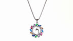 Peacock Radiance Wreath Pendant Set