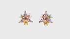 Rose gold Meadow Marquise Studs
