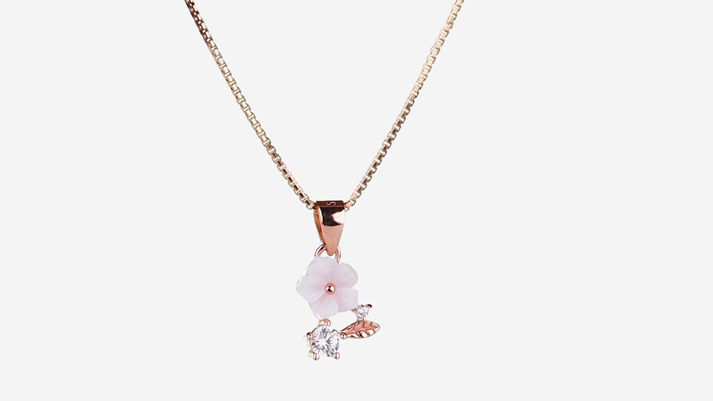 Blush Petal Charm Necklace