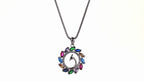 Peacock Ruby Wreath Pendant Set
