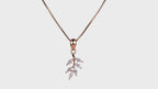 Crystal Leaflet Pendant Set