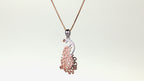 Regal Peacock Filigree Pendant Set