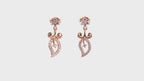 Rose Gold Floral Star Leaf Drops