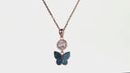 Mosaic Papillon Halo Pendant Set