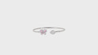 Sunburst & Cushion Halo Bangle